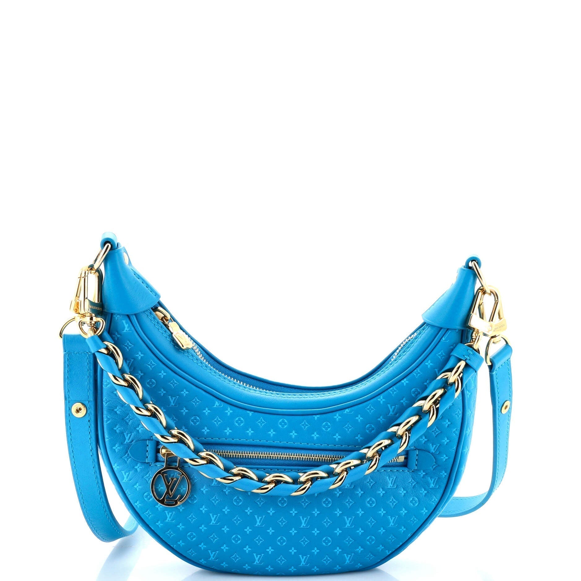 Louis Vuitton Loop Handbag Nanogram Embossed Leather Travel Bag Leather 3049031