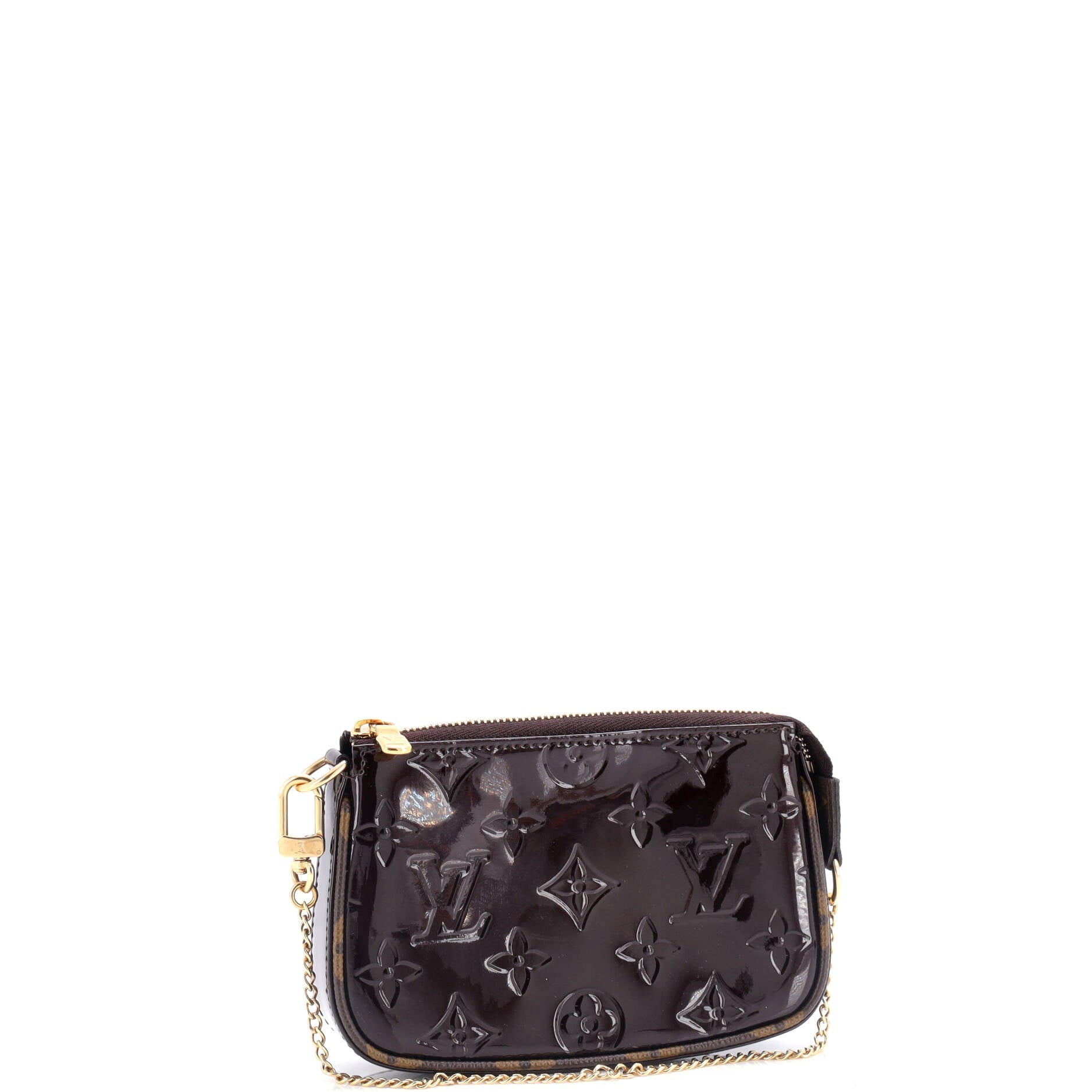 Louis Vuitton Pochette Accessoires Vernis With Clutch Bag Canvas Monogram