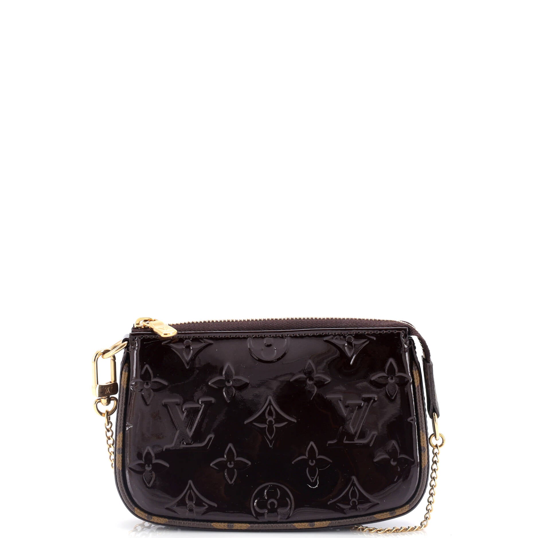 Louis Vuitton Pochette Accessoires Vernis With Clutch Bag Canvas Monogram