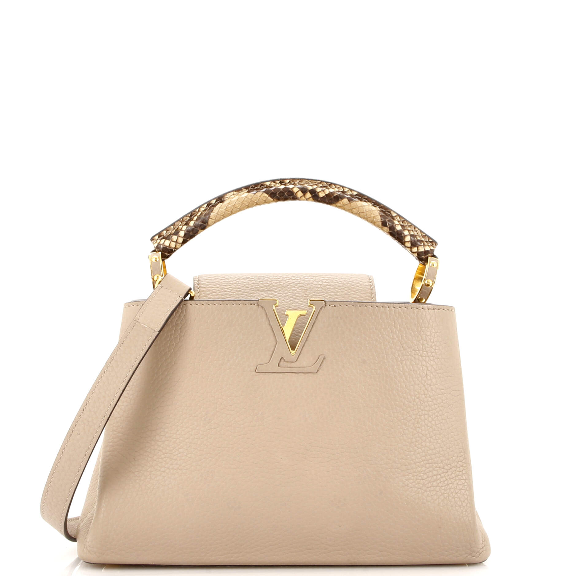 Louis Vuitton Capucines Bag With Python Bb Leather Shoulder Bag Python Bb30509811