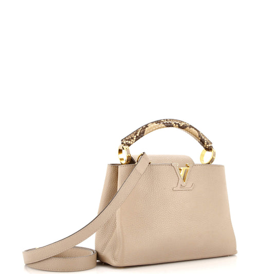 Louis Vuitton Capucines Bag With Python Bb Leather Shoulder Bag Python Bb30509811