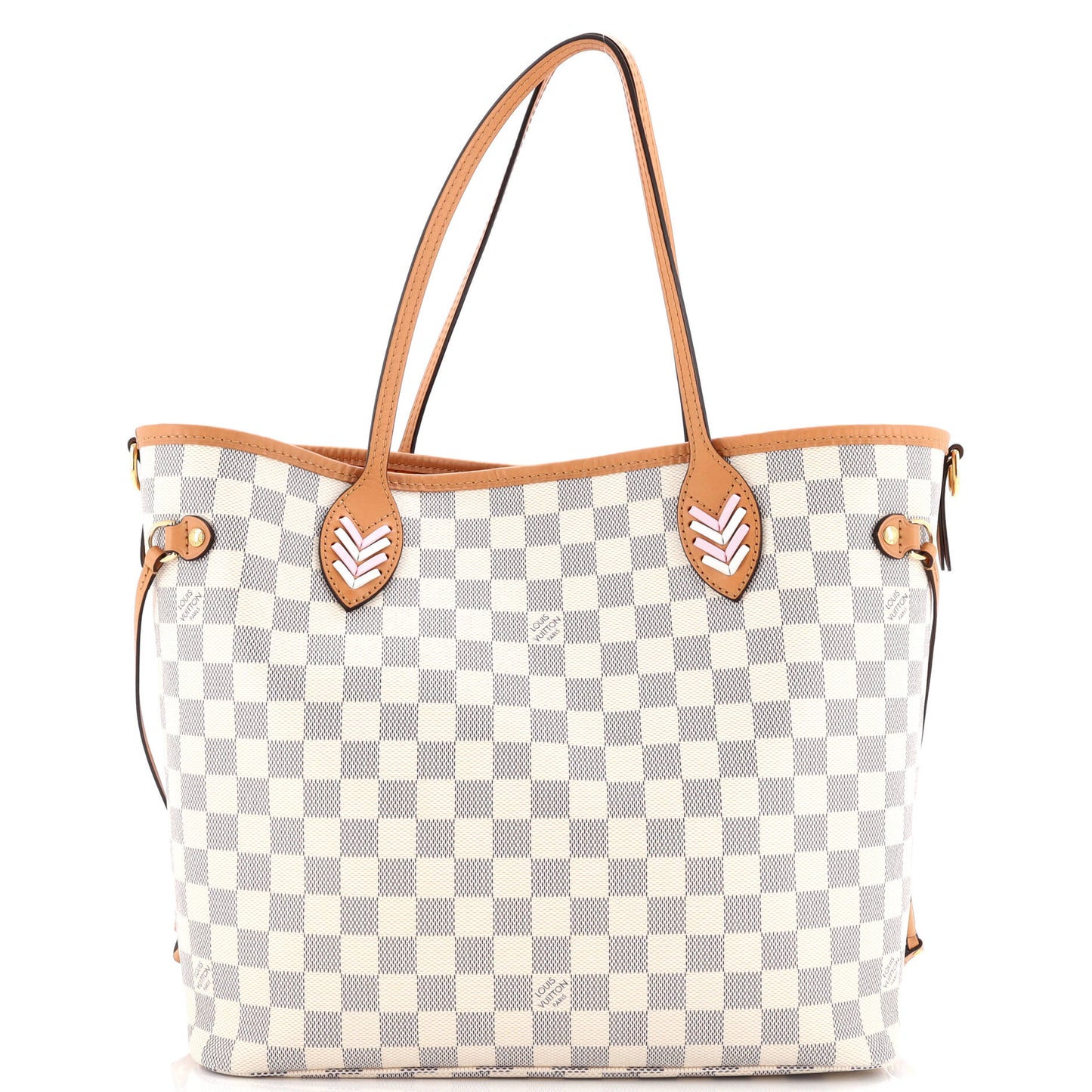 Louis Vuitton Neverfull Nm Tote Damier With Braided Detail Tote Bag
