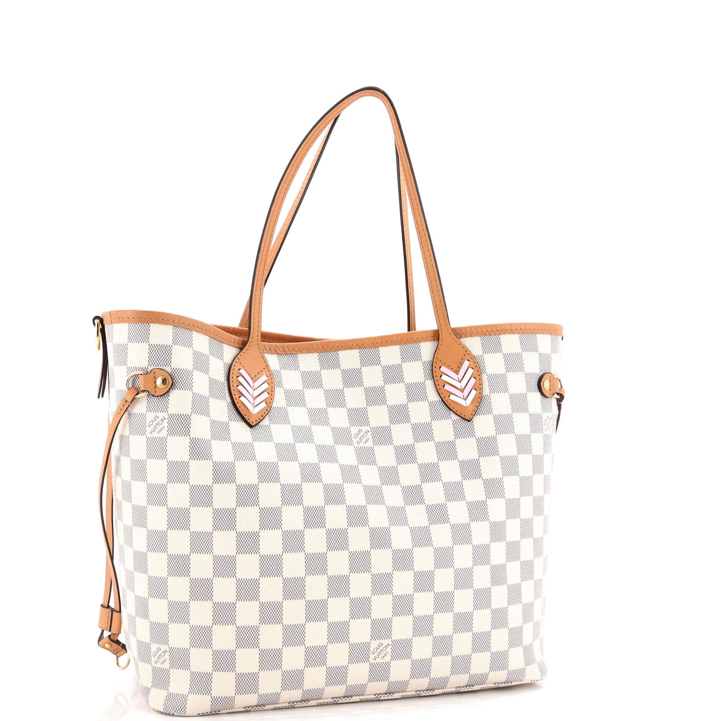 Louis Vuitton Neverfull Nm Tote Damier With Braided Detail Tote Bag