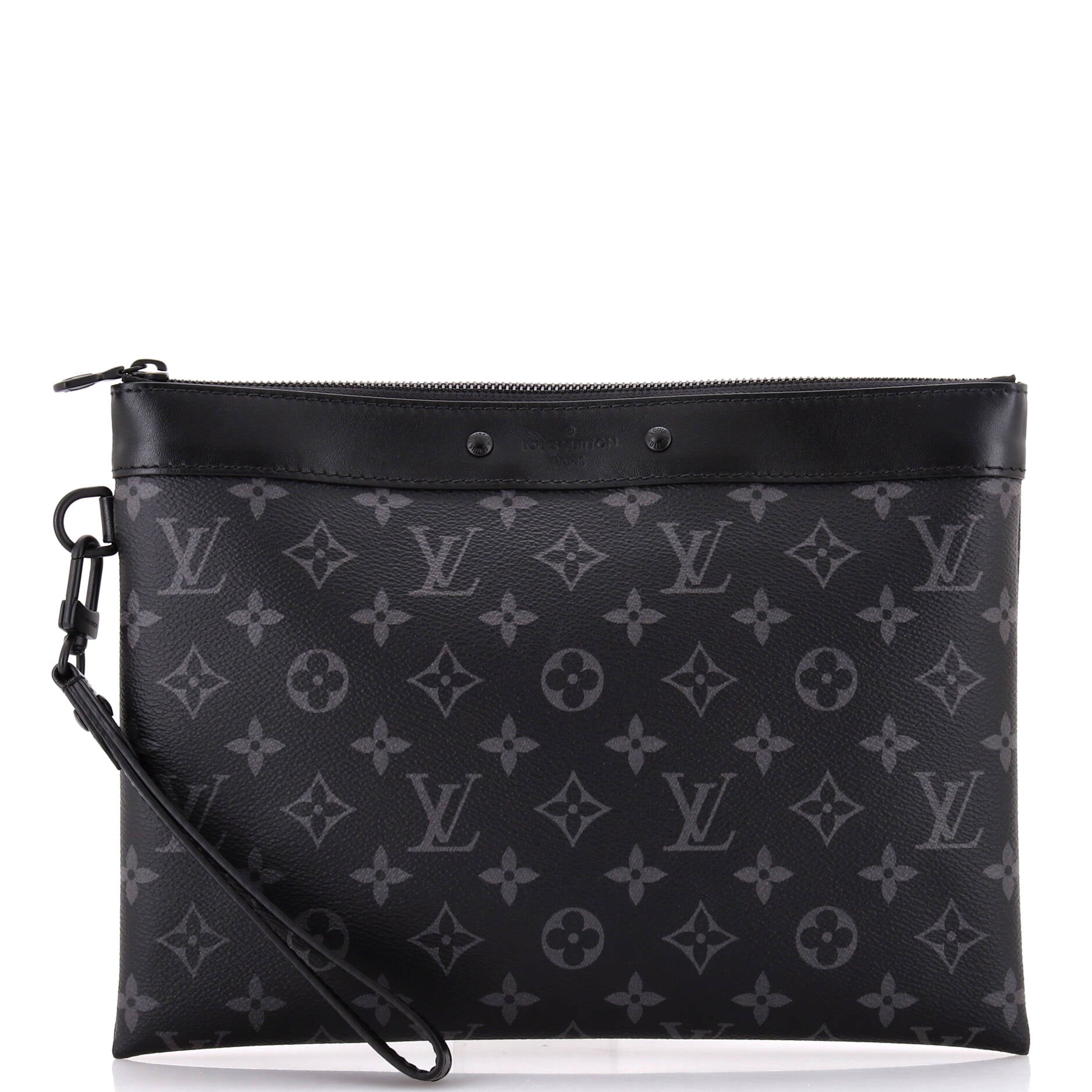 Louis Vuitton Pochette To Go Eclipse Mm Handbag Canvas Monogram Travel Bag