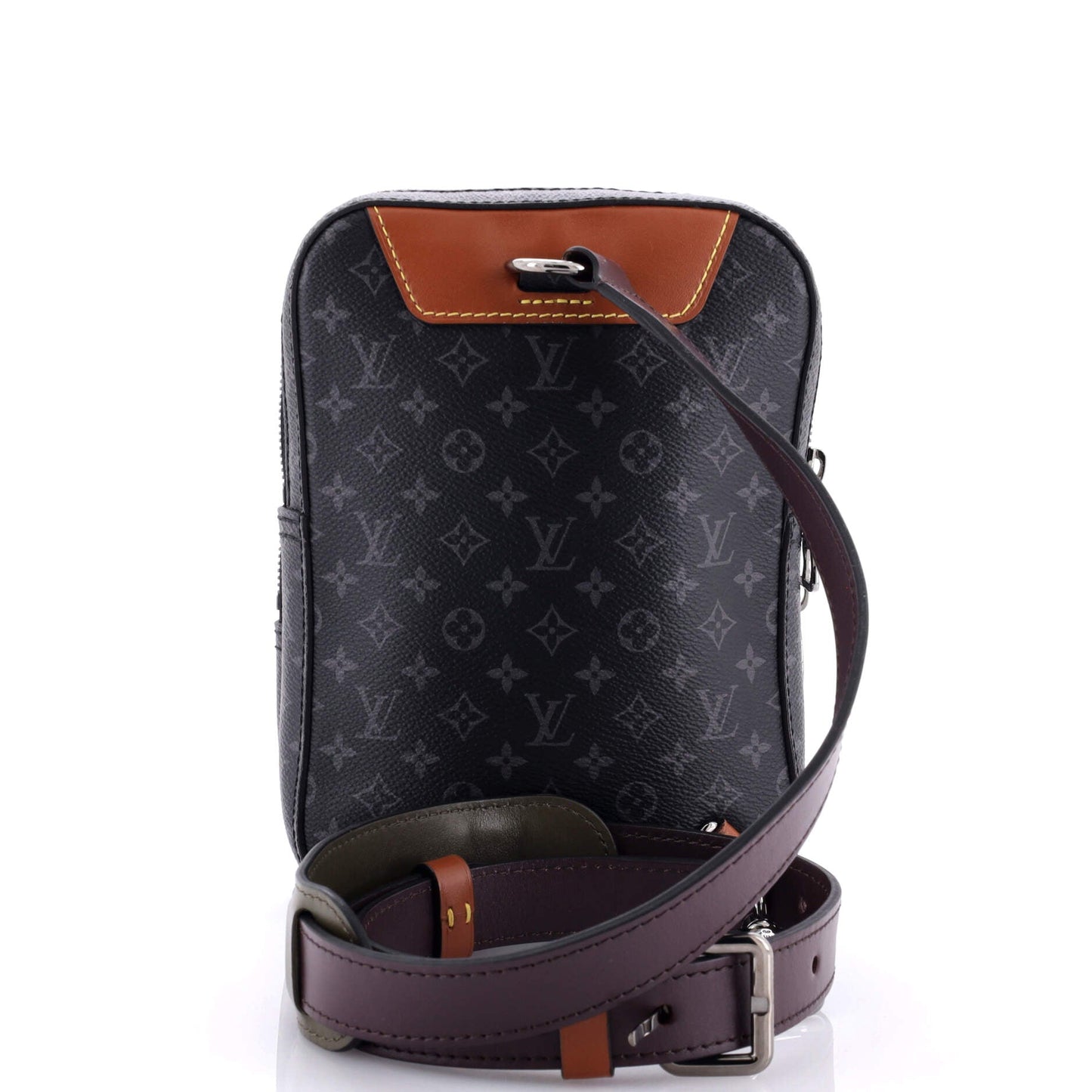 Louis Vuitton Amazone Sling Bag Patchwork Eclipse And Printed Leather Canvas Crossbody Bag