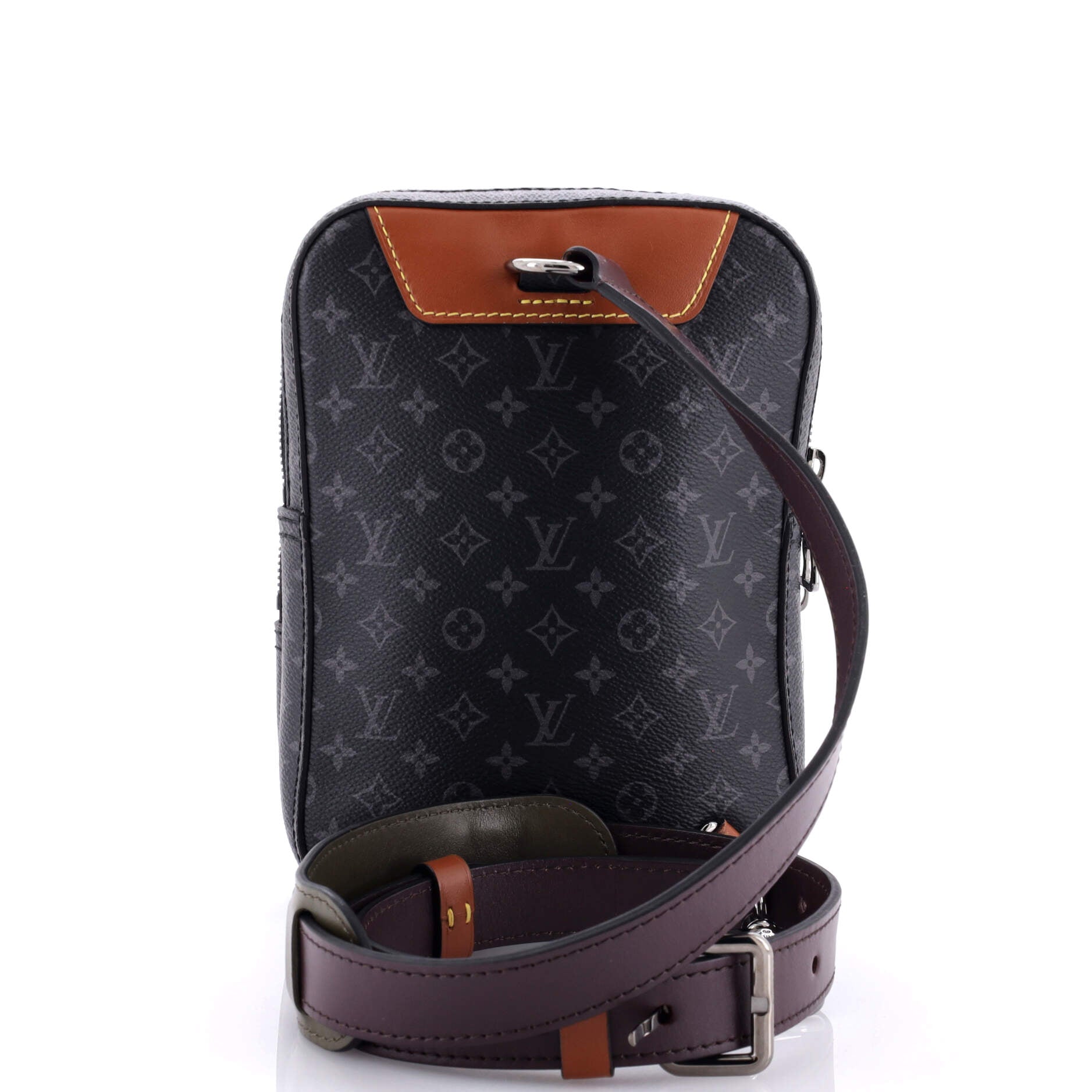 Louis Vuitton Amazone Sling Bag Patchwork Eclipse And Printed Leather Canvas Crossbody Bag