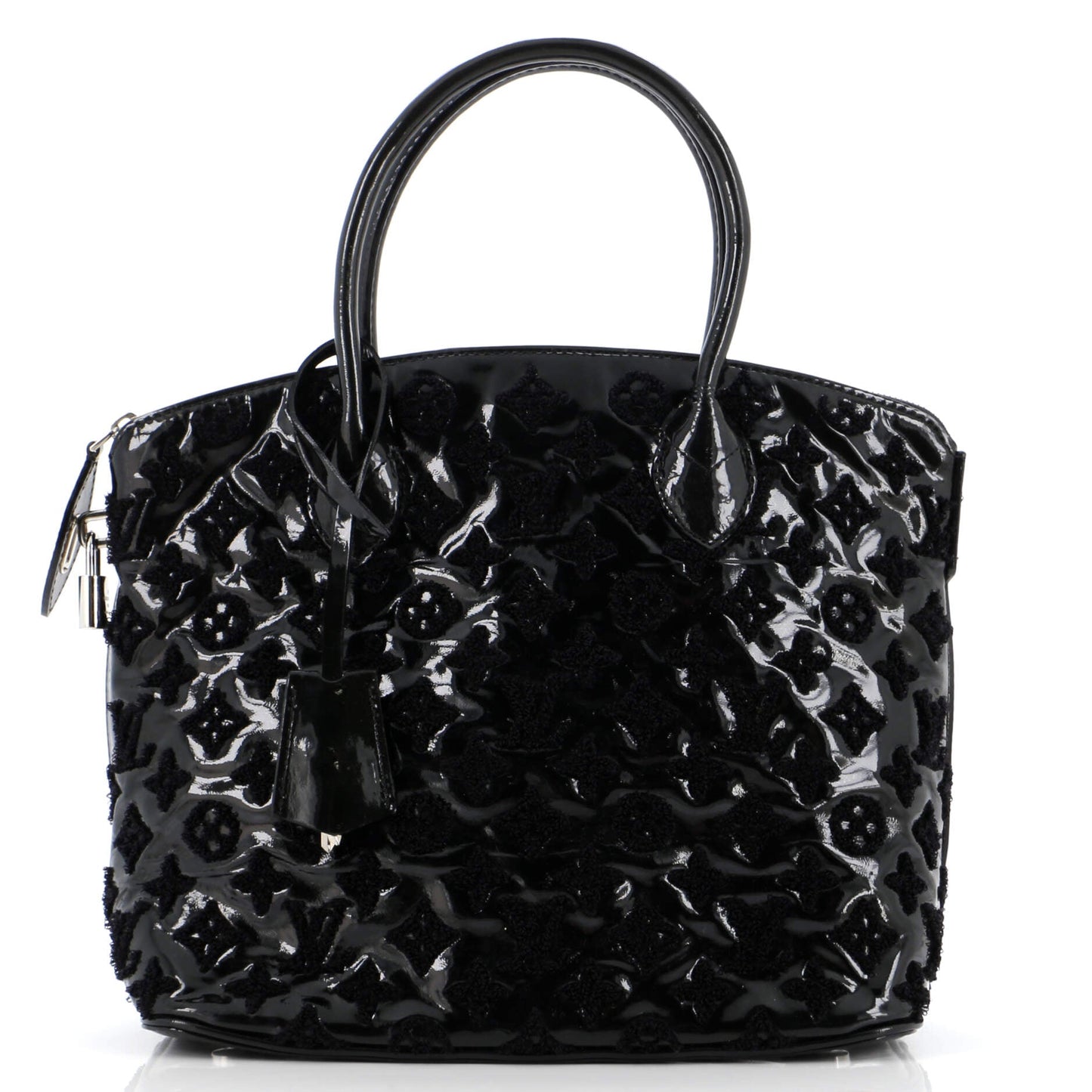 Louis Vuitton Fascination Lockit Handbag Patent Lambskin Tote Bag