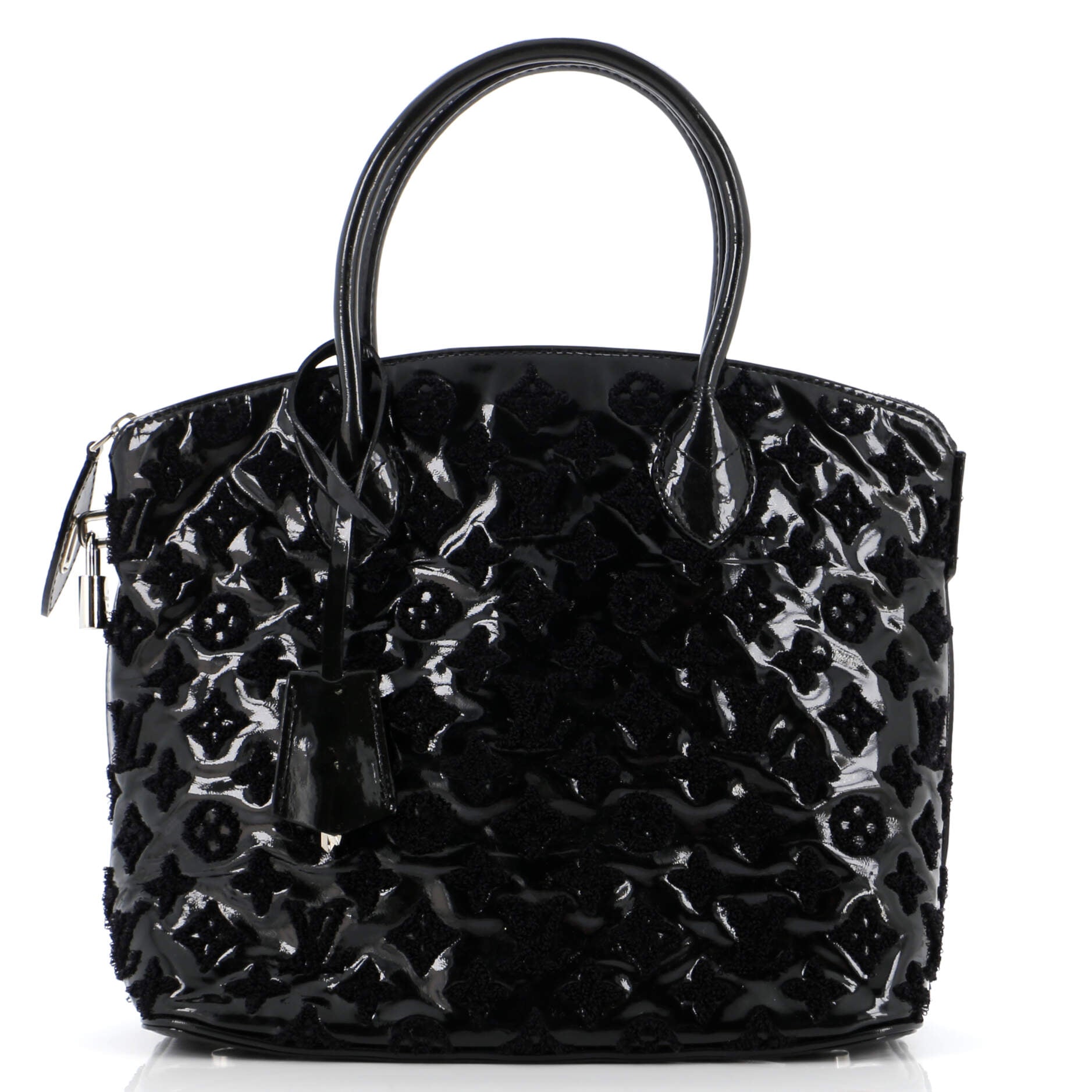 Louis Vuitton Fascination Lockit Handbag Patent Lambskin Tote Bag