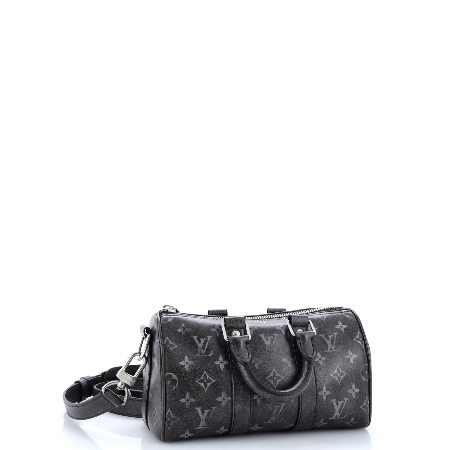 Louis Vuitton Keepall Bandouliere Bag Brushed Leather Monogram Travel Bag