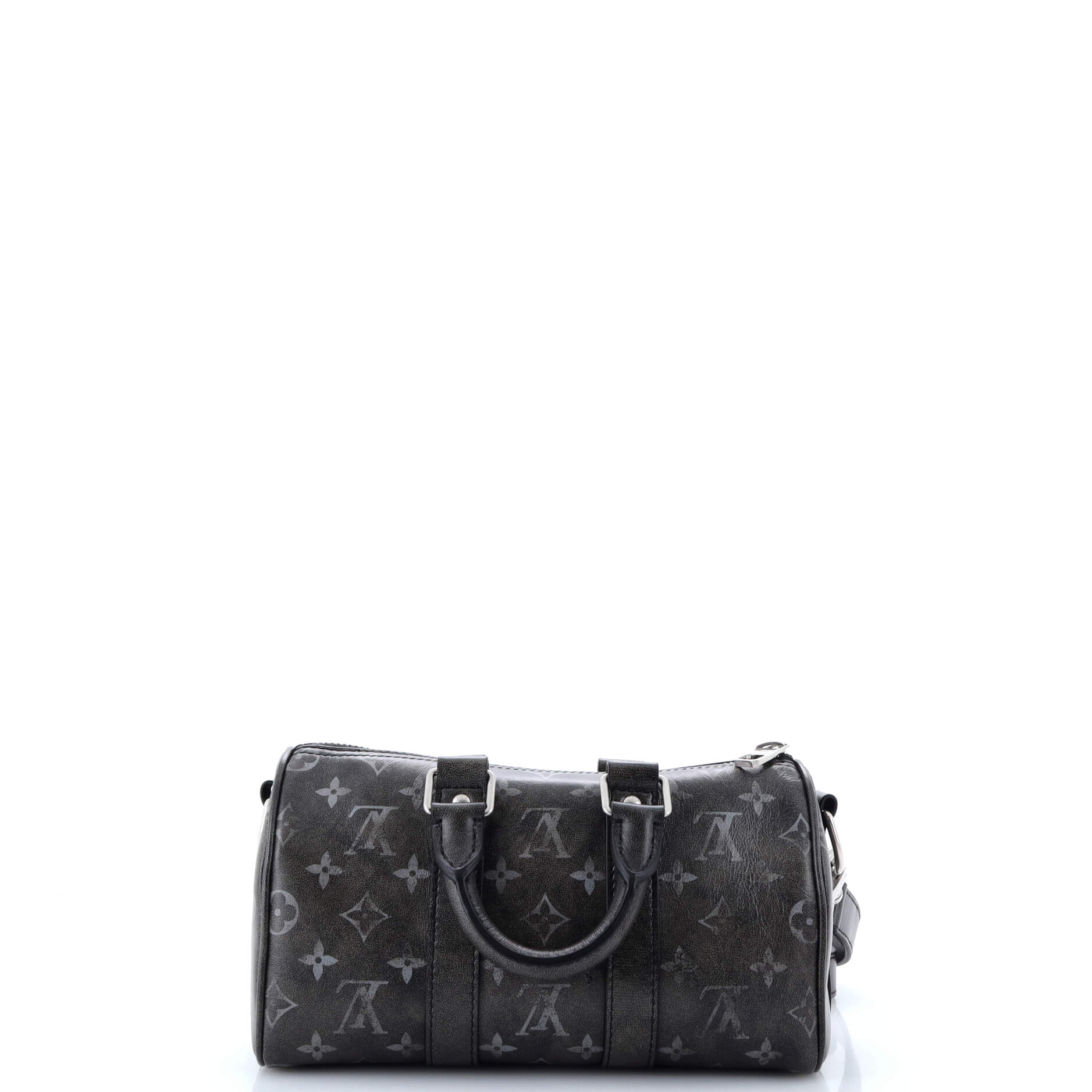 Louis Vuitton Keepall Bandouliere Bag Brushed Leather Monogram Travel Bag