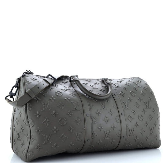 Louis Vuitton Keepall Bandouliere Bag Seal Leather Monogram Travel Bag