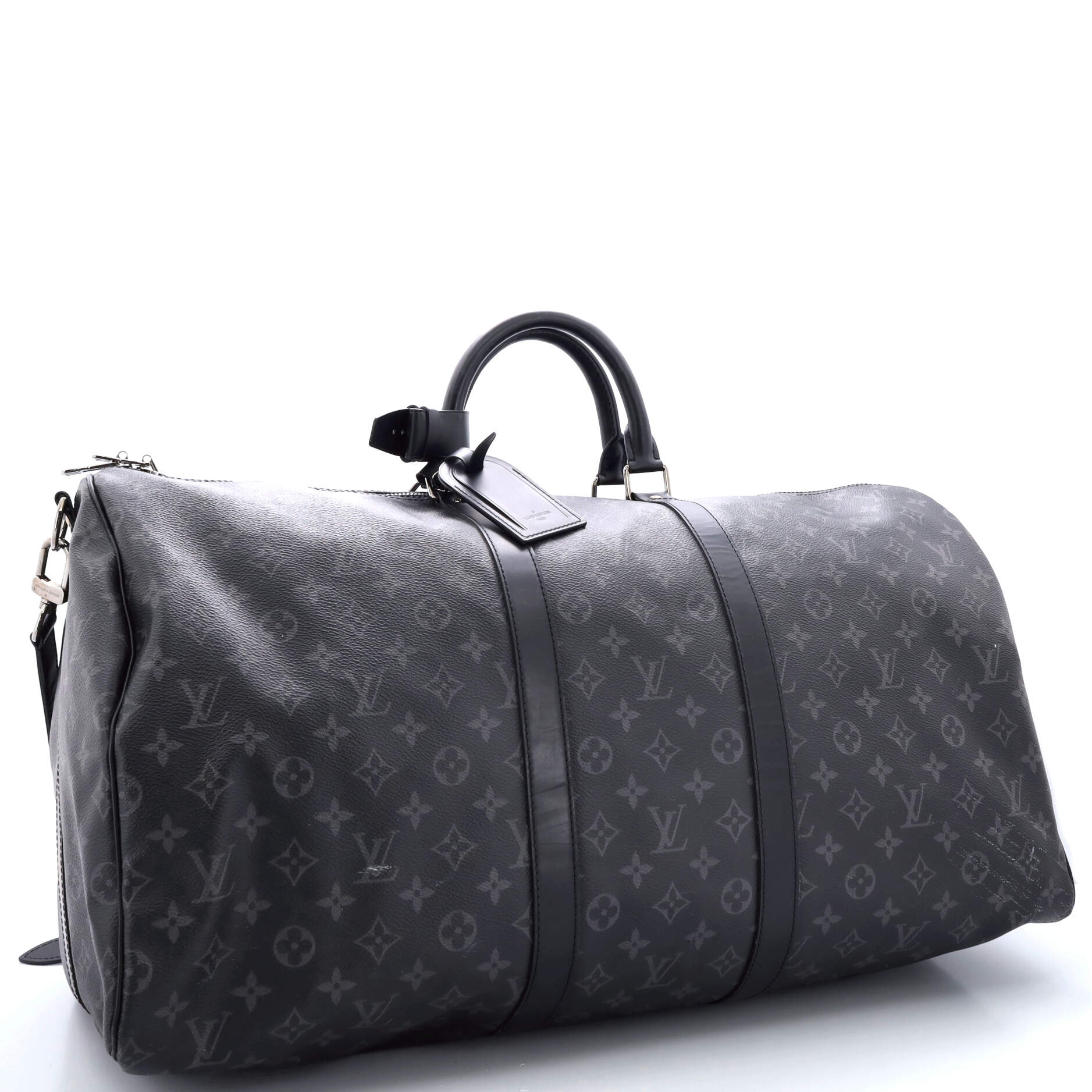 Louis Vuitton Keepall Bandouliere Bag Eclipse Canvas Monogram Travel Bag Canvas 553054531