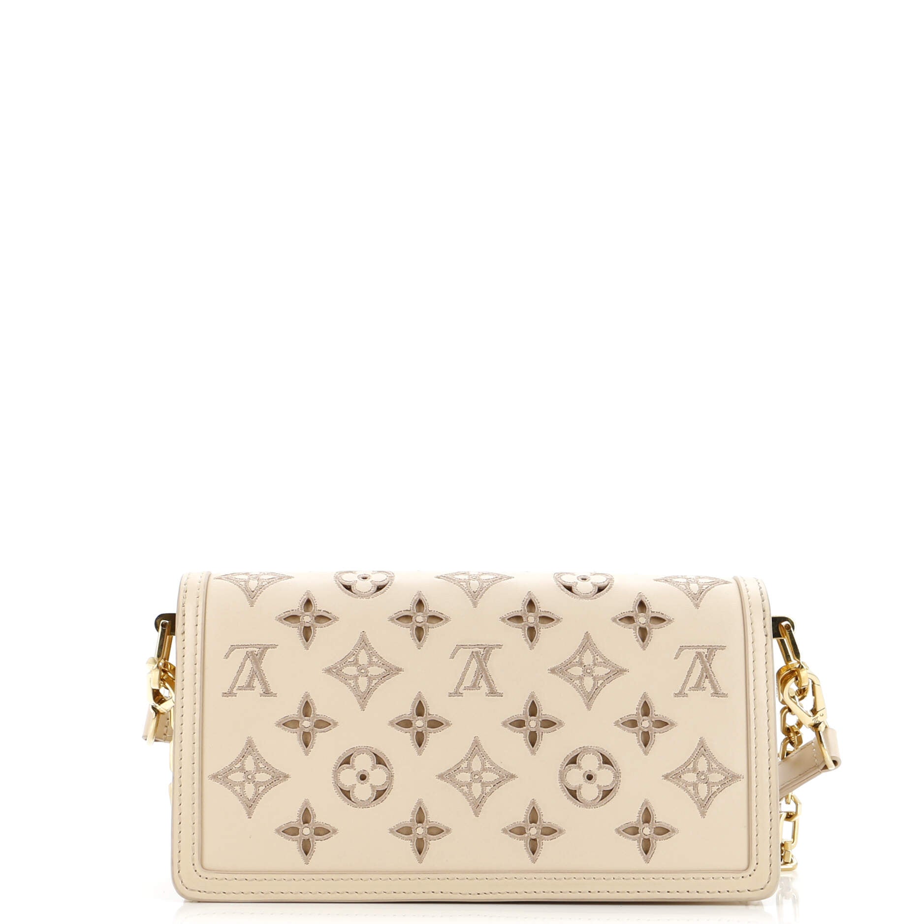 Louis Vuitton Dauphine Shoulder Bag Cutout Broderie East West Leather Monogram
