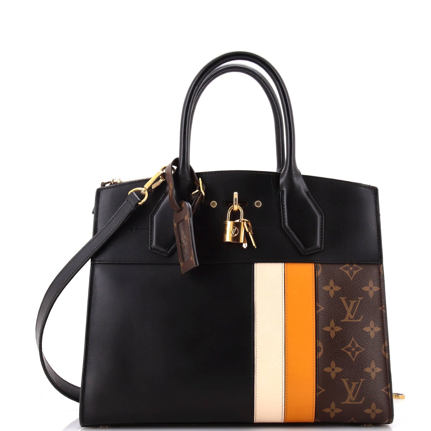 Louis Vuitton City Steamer Handbag Limited Edition And Mm Leather Canvas Tote Bag