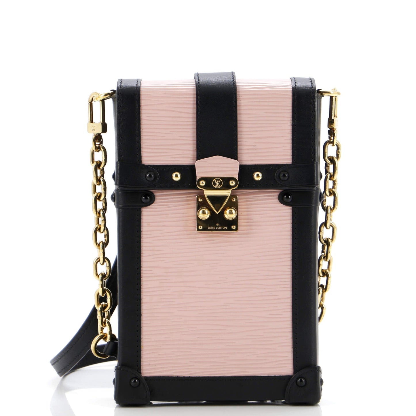 Louis Vuitton Vertical Trunk Pochette Epi Handbag Leather Travel Bag