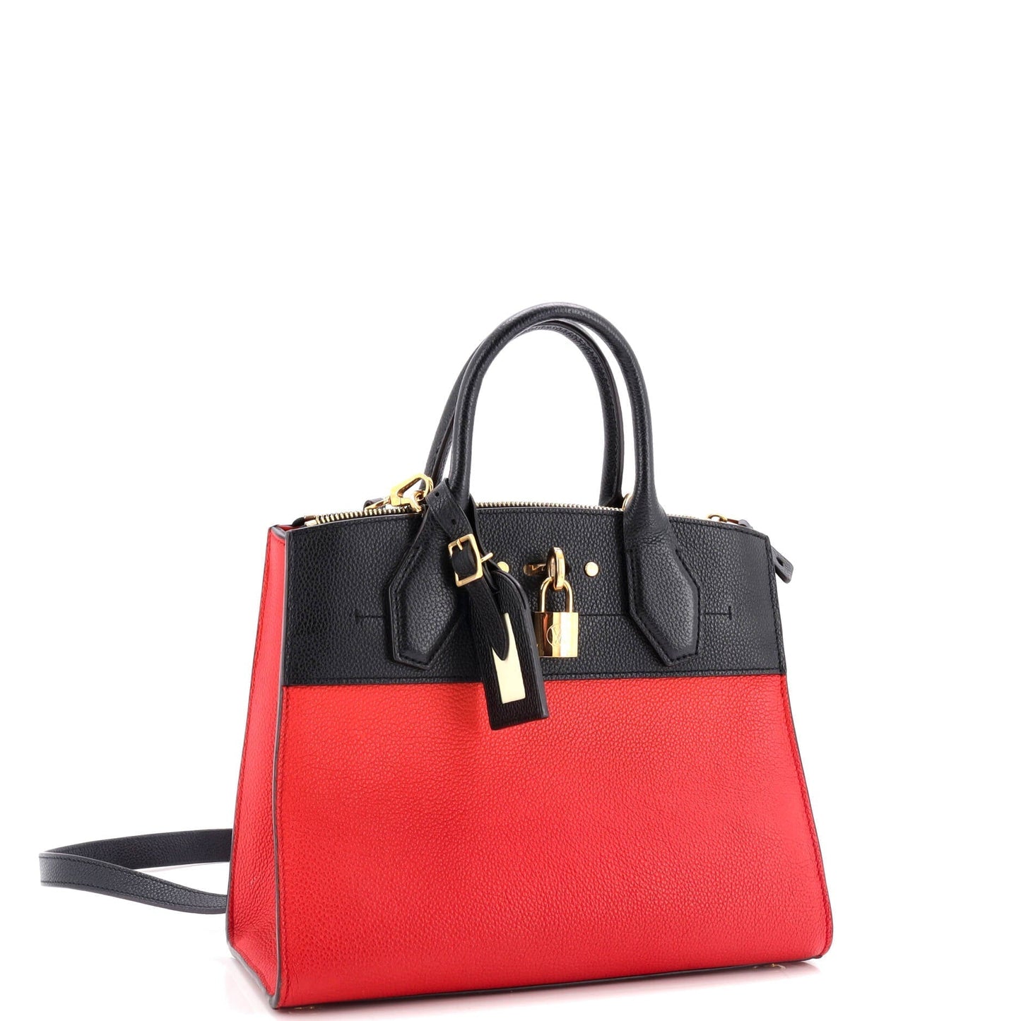 Louis Vuitton City Steamer Handbag Pm Leather Travel Bag