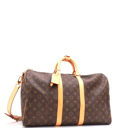 Louis Vuitton Keepall Bandouliere Bag Canvas Monogram Travel Bag Canvas 453059653