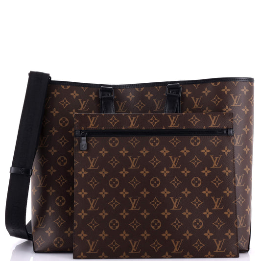 Louis Vuitton Weekend Tote Macassar Gm Canvas Monogram Tote Bag