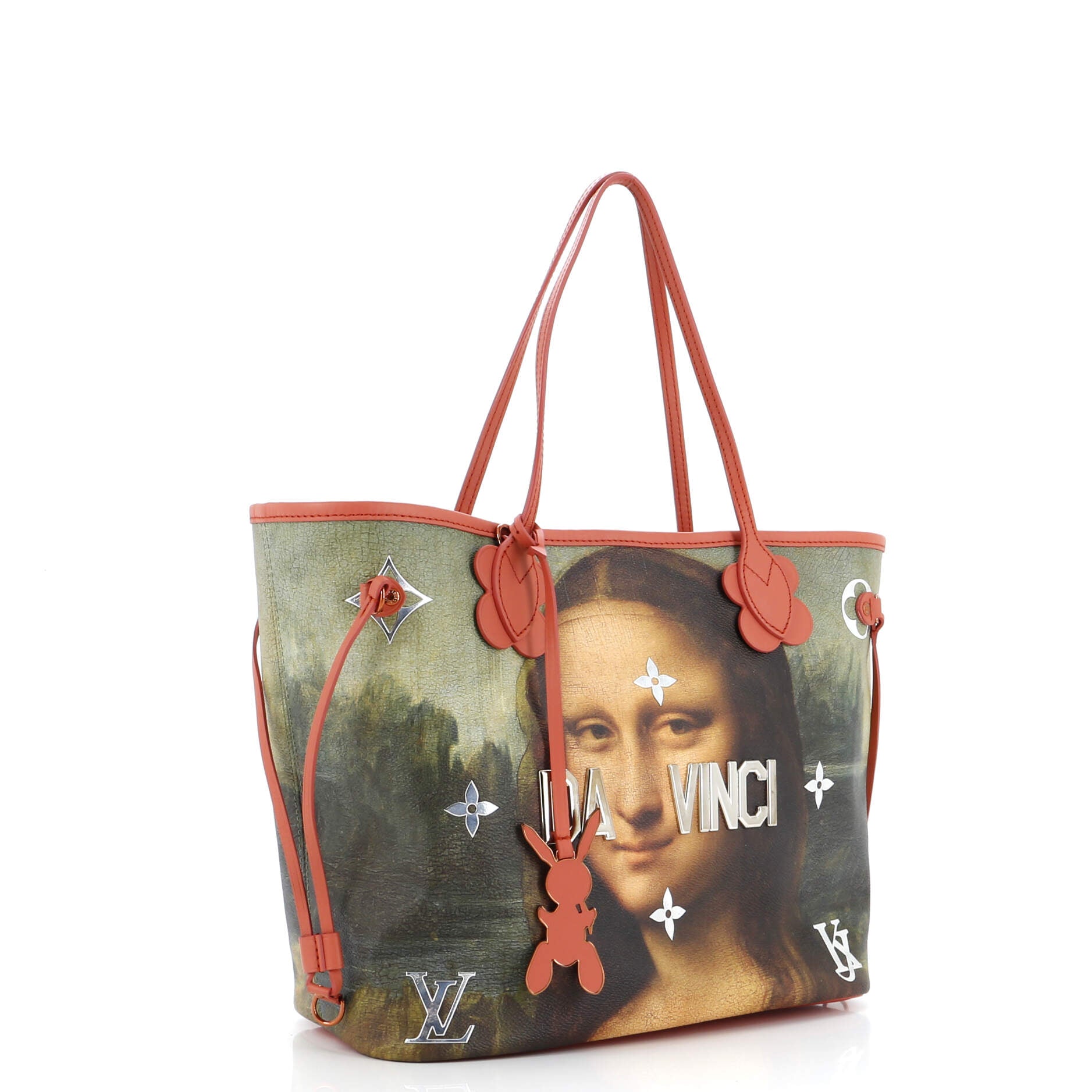 Louis Vuitton Neverfull Nm Tote Limited Edition Jeff Koons Canvas Tote Bag