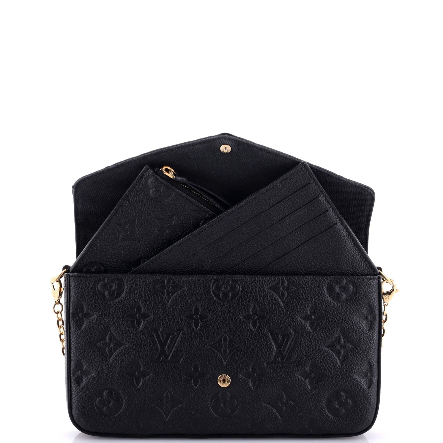 Louis Vuitton Felicie Pochette Empreinte Handbag Leather Monogram Travel Bag Leather 3061851