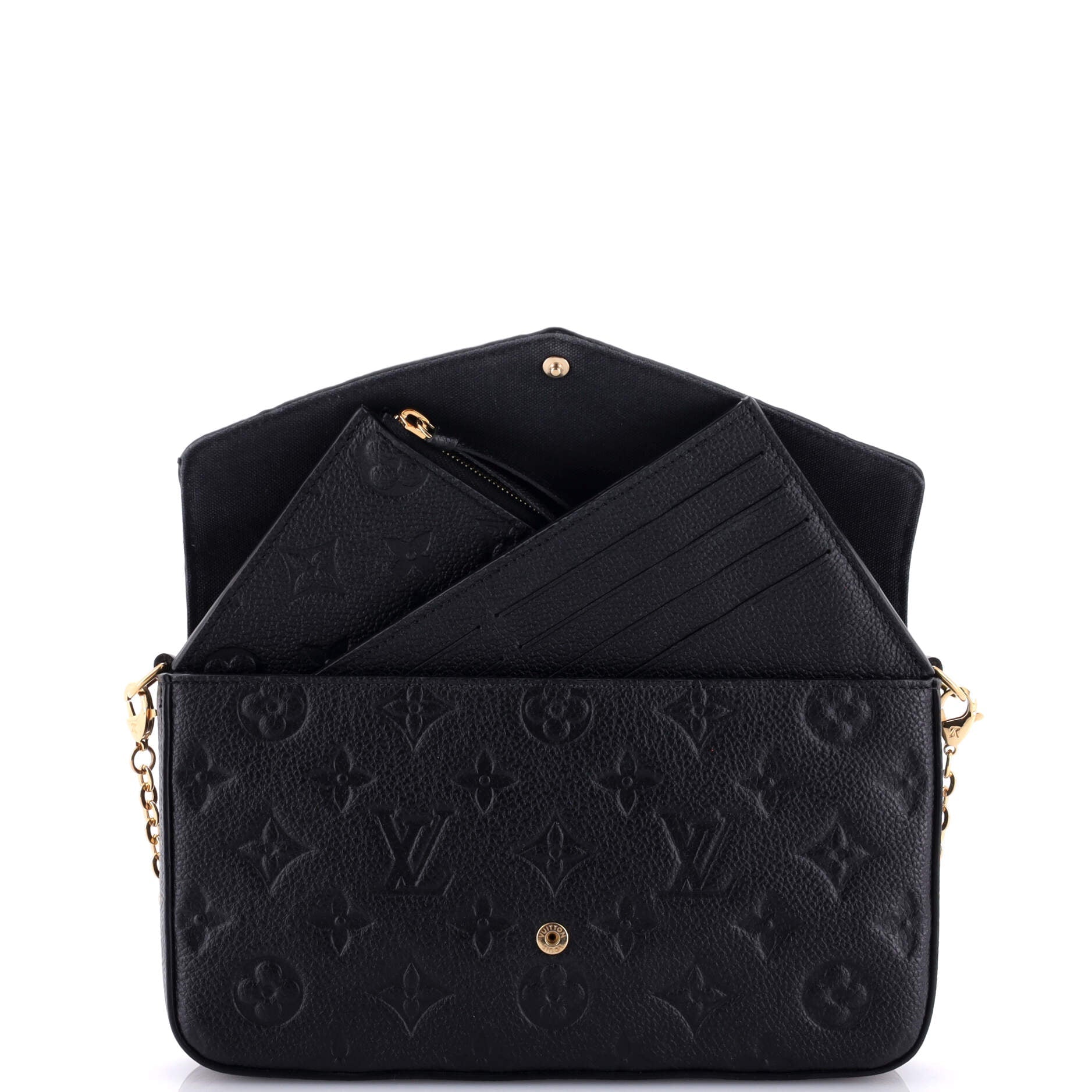 Louis Vuitton Felicie Pochette Empreinte Handbag Leather Monogram Travel Bag Leather 3061851