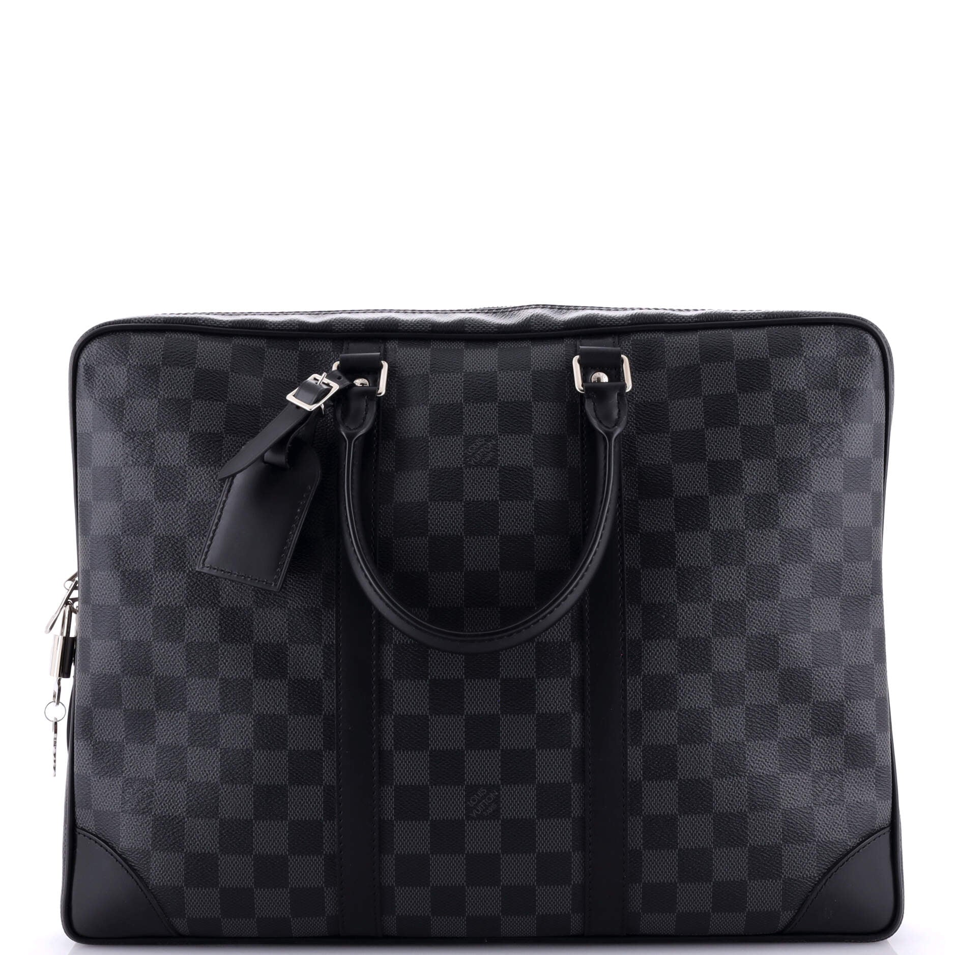 Louis Vuitton Porte Documents Voyage Briefcase Damier Graphite Handbag Travel Bag