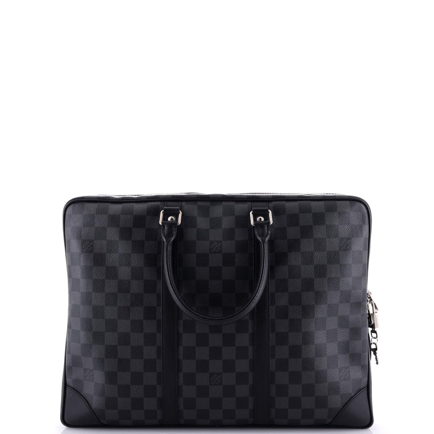 Louis Vuitton Porte Documents Voyage Briefcase Damier Graphite Handbag Travel Bag
