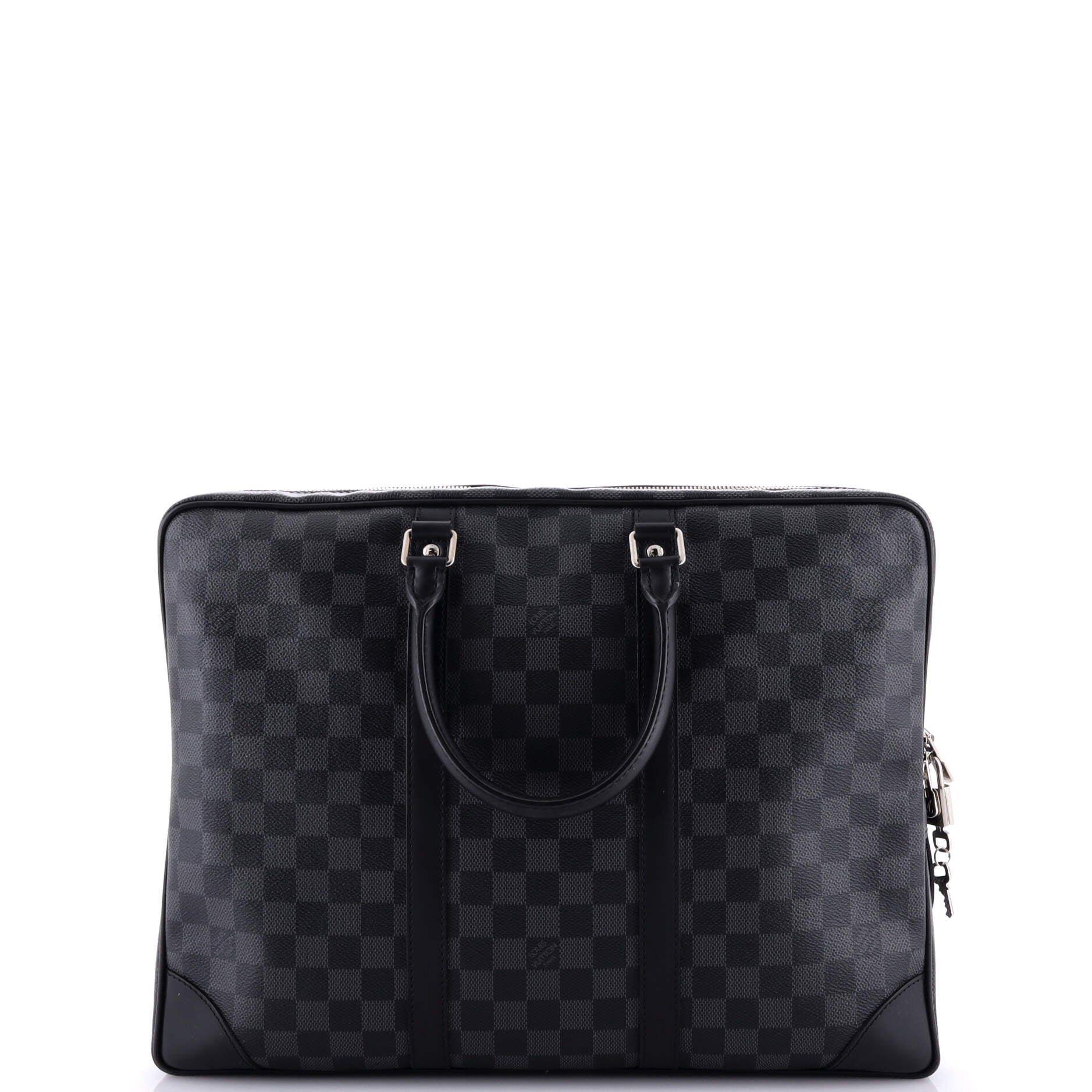 Louis Vuitton Porte Documents Voyage Briefcase Damier Graphite Handbag Travel Bag