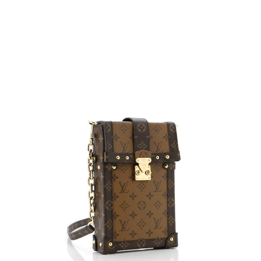 Louis Vuitton Vertical Trunk Pochette Reverse Shoulder Bag Canvas Monogram Canvas 3063071