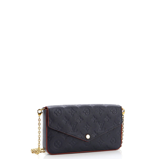 Louis Vuitton Felicie Pochette Empreinte Handbag Leather Monogram Travel Bag Leather 30631095