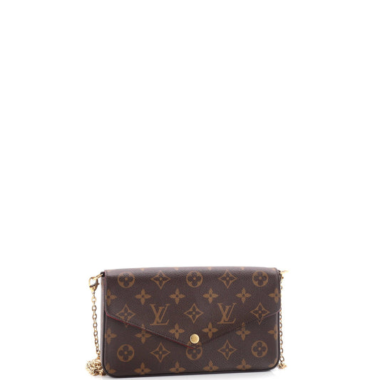 Louis Vuitton Felicie Pochette Handbag Canvas Monogram Travel Bag