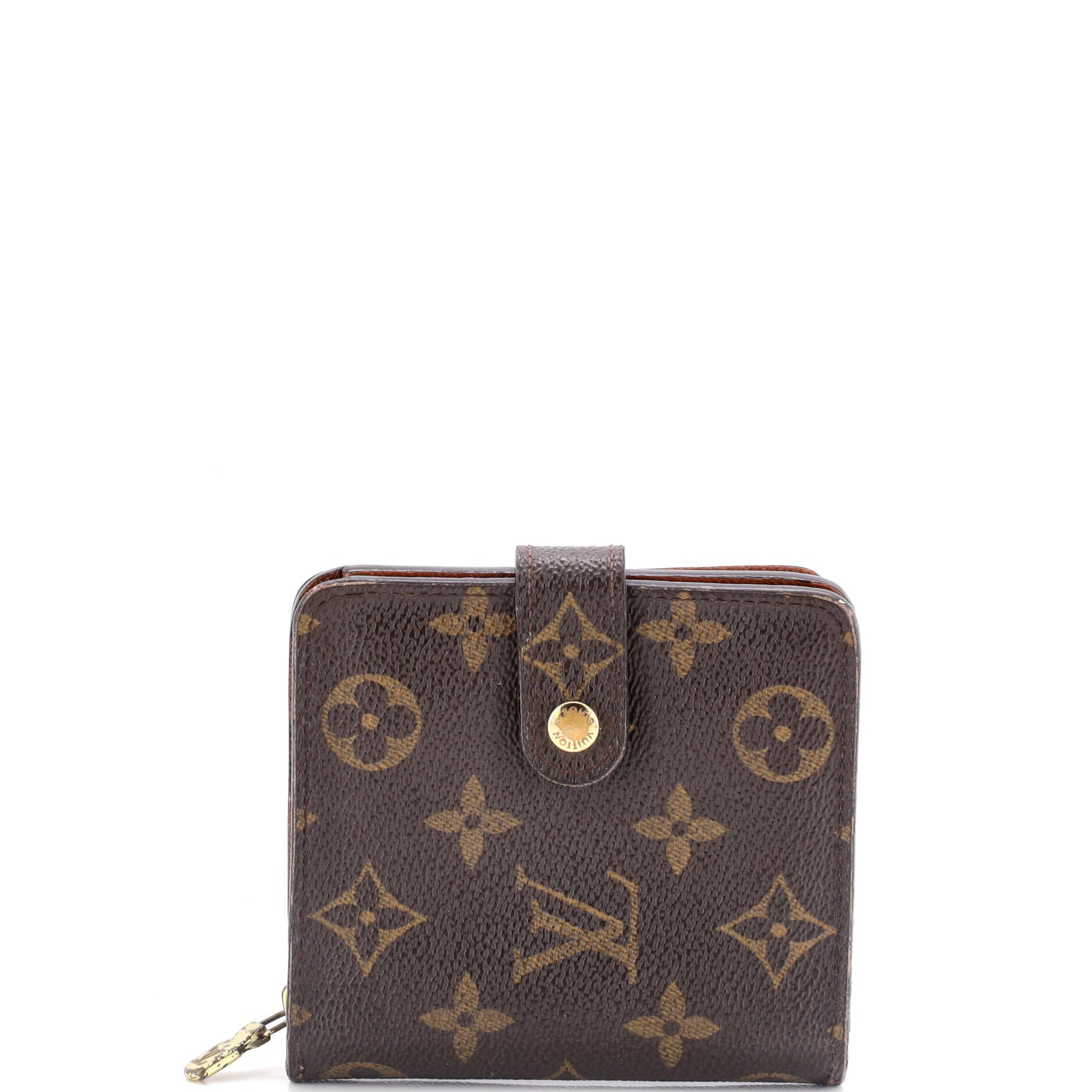 Louis Vuitton Compact Zippe Wallet Handbag Canvas Monogram Travel Bag