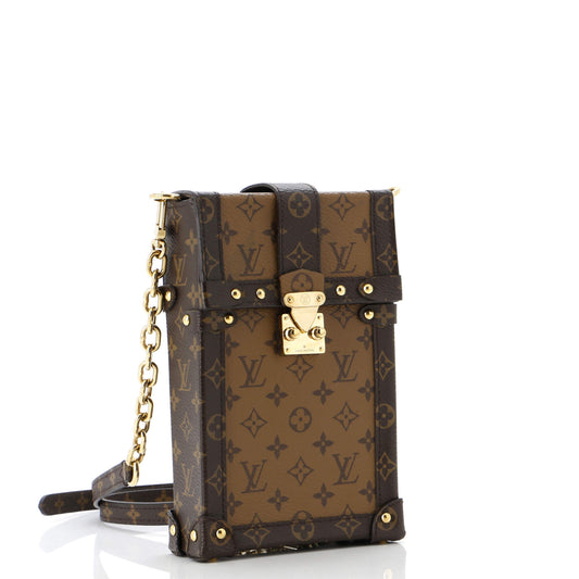 Louis Vuitton Vertical Trunk Pochette Reverse Shoulder Bag Canvas Monogram Canvas 3063351
