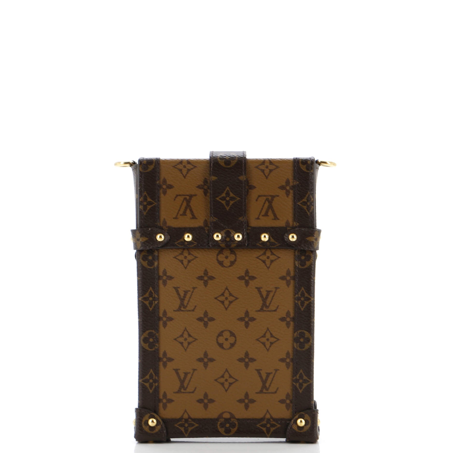 Louis Vuitton Vertical Trunk Pochette Reverse Shoulder Bag Canvas Monogram Canvas 3063351