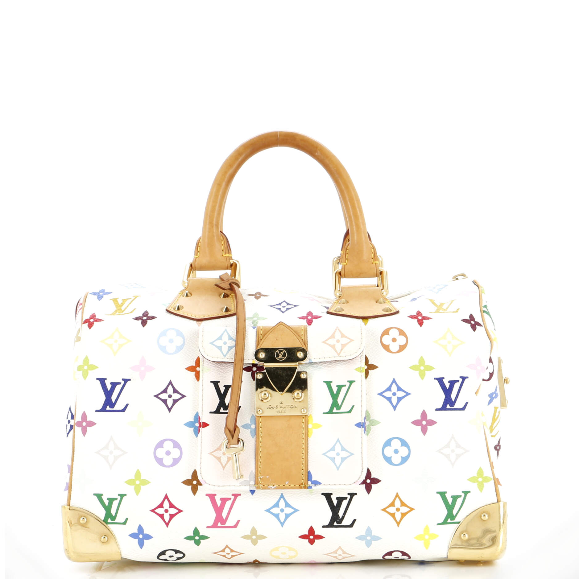 Louis Vuitton Speedy Handbag Multicolor Monogram Travel Bag Multicolor 303063356