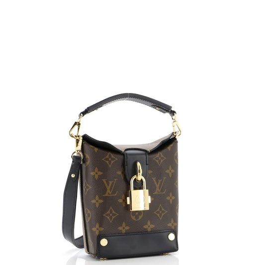 Louis Vuitton Bento Box Handbag Reverse Canvas Monogram Shoulder Bag