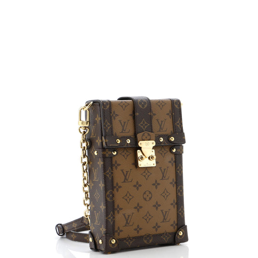 Louis Vuitton Vertical Trunk Pochette Reverse Shoulder Bag Canvas Monogram Canvas 3063572