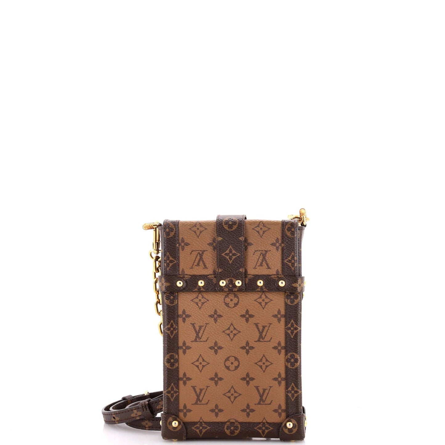 Louis Vuitton Vertical Trunk Pochette Reverse Shoulder Bag Canvas Monogram Canvas 3063752