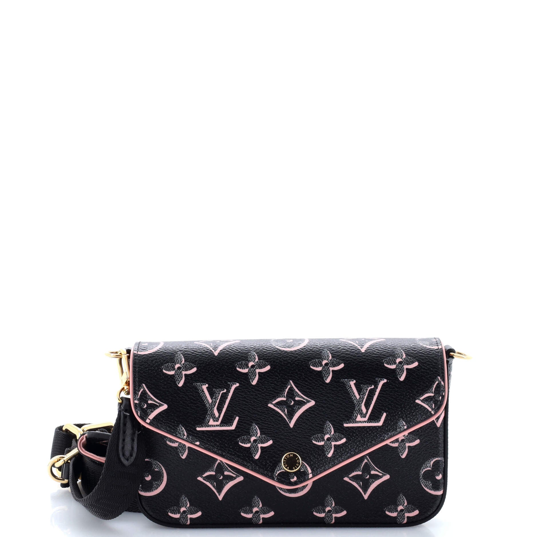 Louis Vuitton Felicie Strap Go Handbag Fall For You Canvas Monogram Shoulder Bag