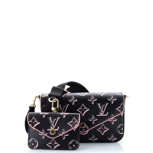 Louis Vuitton Felicie Strap Go Handbag Fall For You Canvas Monogram Shoulder Bag