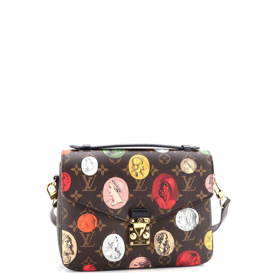 Louis Vuitton Pochette Metis Limited Edition Fornasetti Cameo Shoulder Canvas Monogram Shoulder Bag