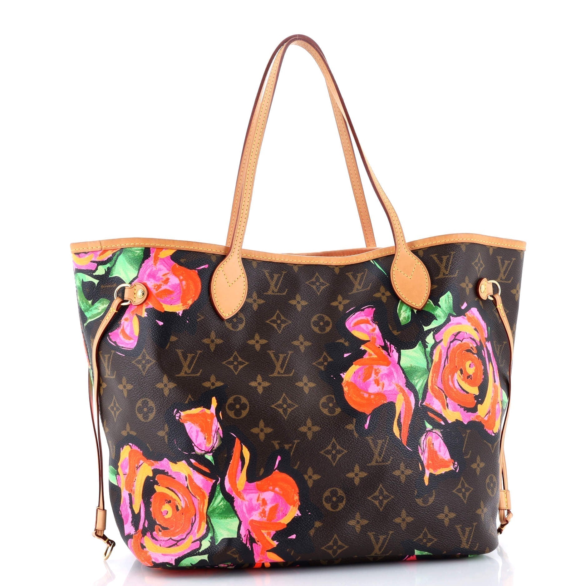 Louis Vuitton Neverfull Tote Limited Edition Roses Mm Monogram Tote Bag Roses Mm30654412