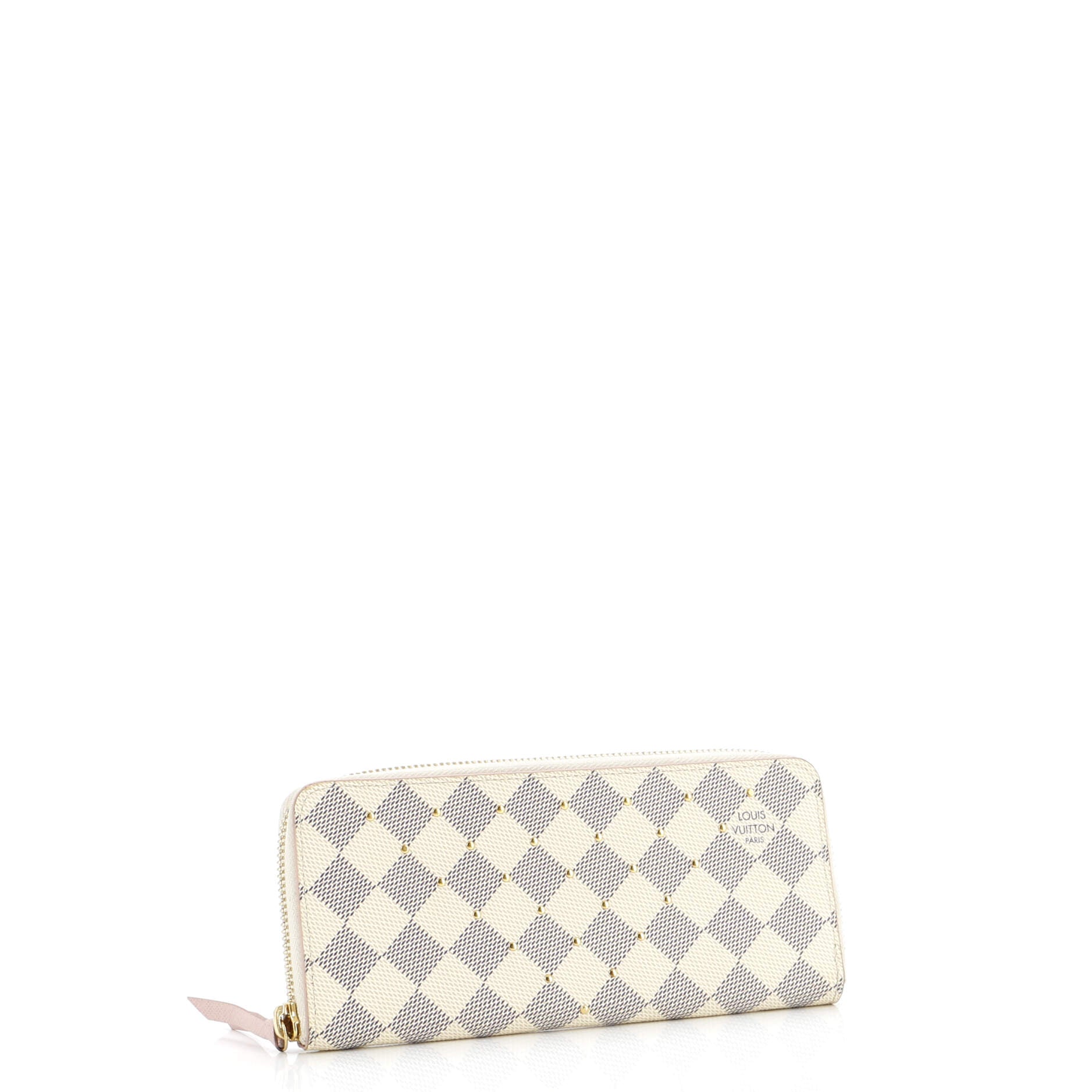 Louis Vuitton Clemence Wallet Studded Damier Handbag Travel Bag