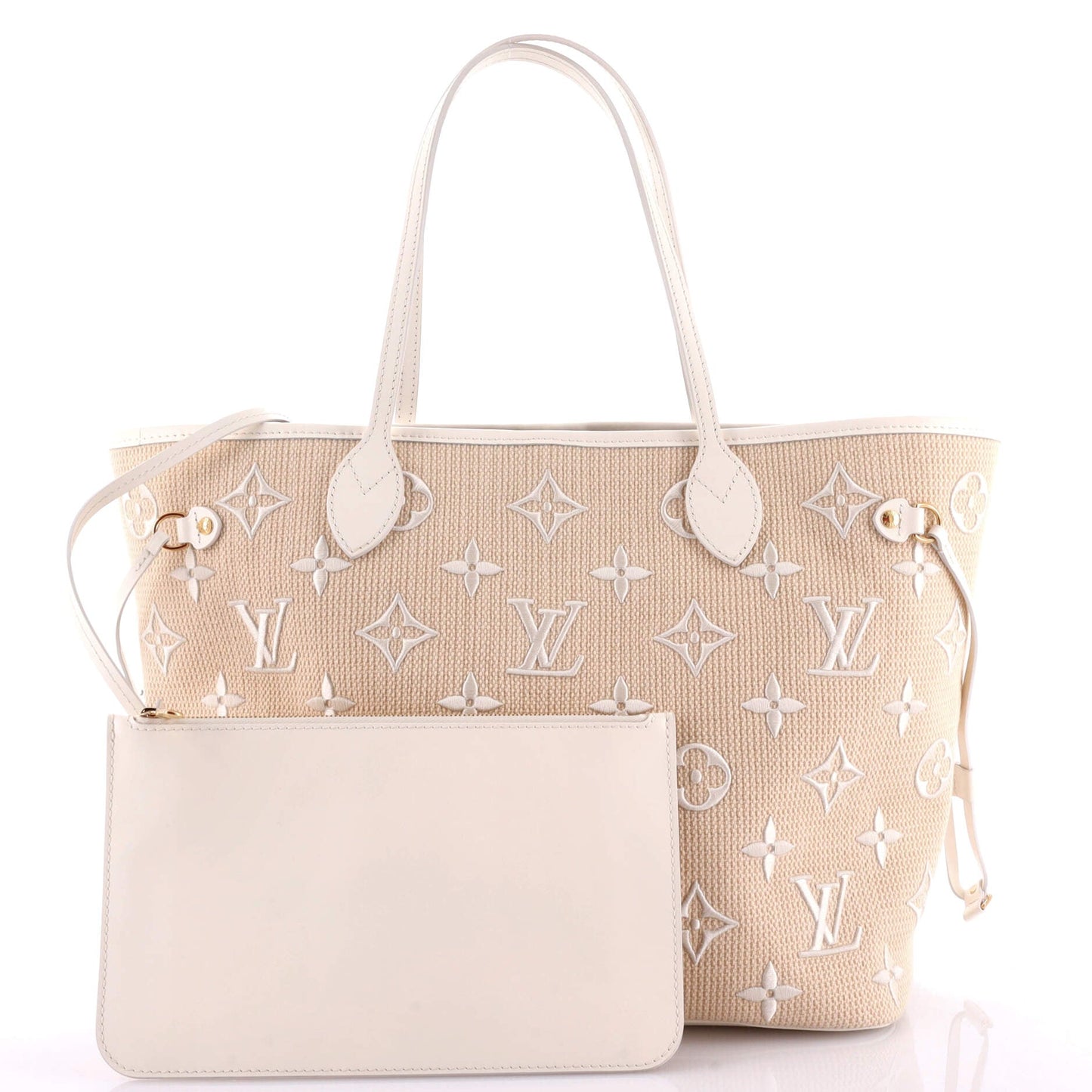 Louis Vuitton Neverfull Nm Tote Giant Embroidered Cotton Mm Monogram Tote Bag