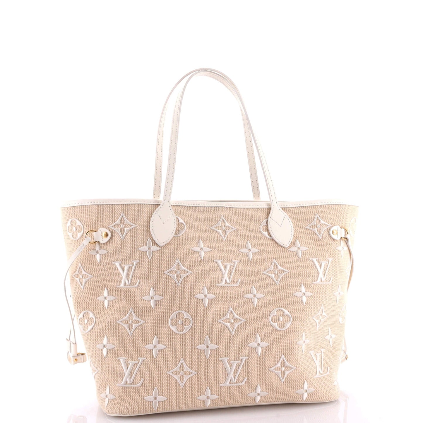 Louis Vuitton Neverfull Nm Tote Giant Embroidered Cotton Mm Monogram Tote Bag