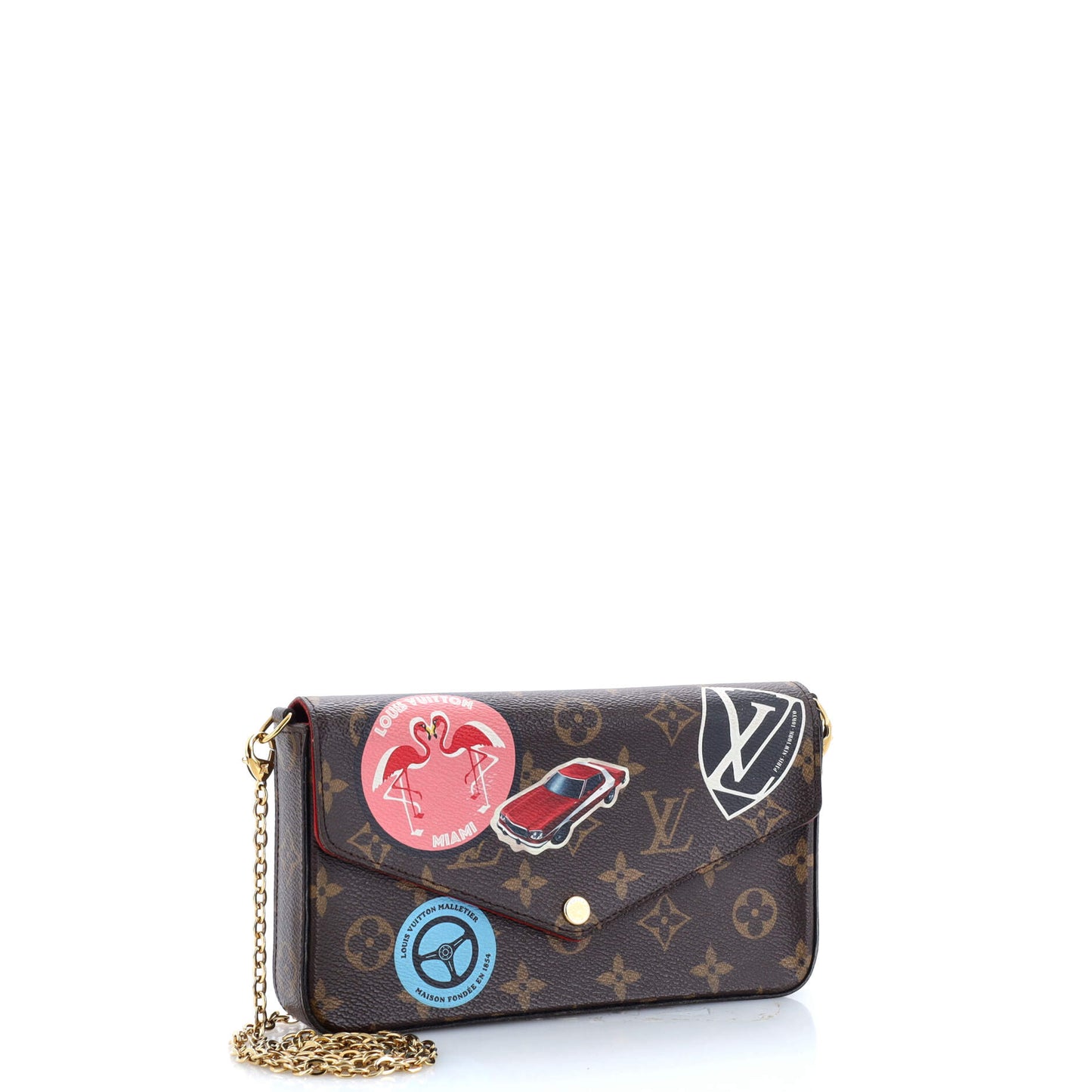 Louis Vuitton Felicie Pochette Limited Edition Handbag Canvas Monogram Travel Bag