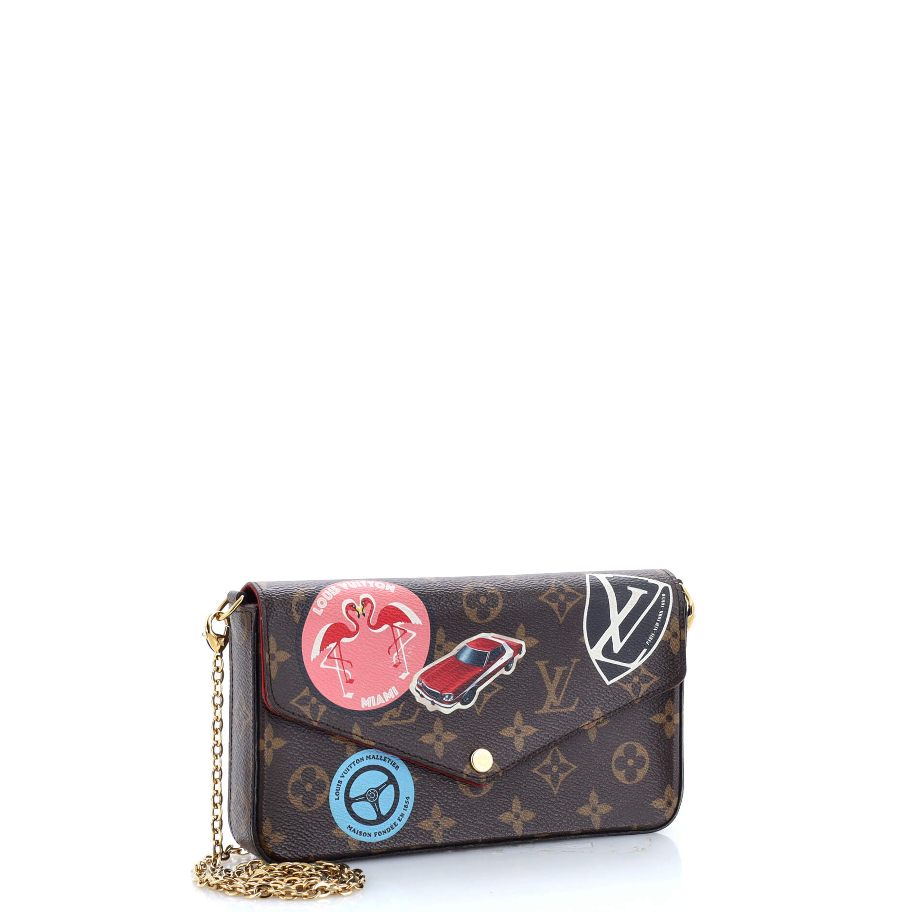 Louis Vuitton Felicie Pochette Limited Edition Handbag Canvas Monogram Travel Bag