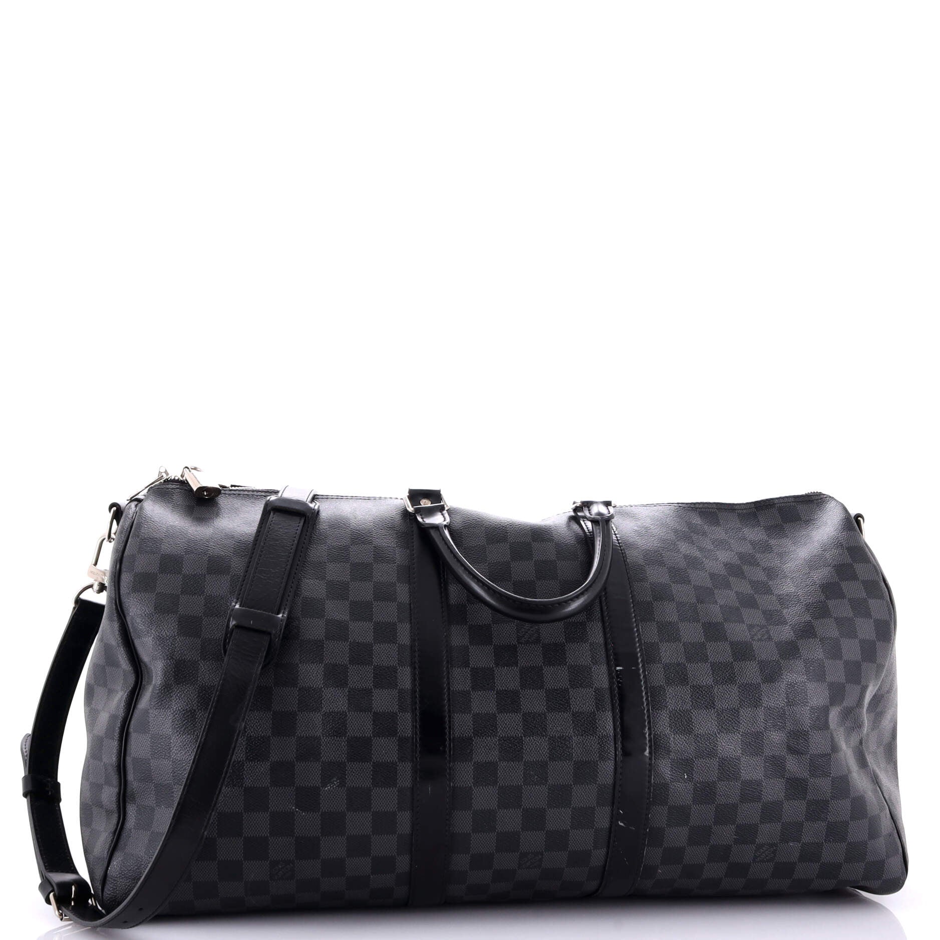 Louis Vuitton Keepall Bandouliere Bag Damier Graphite Travel Bag