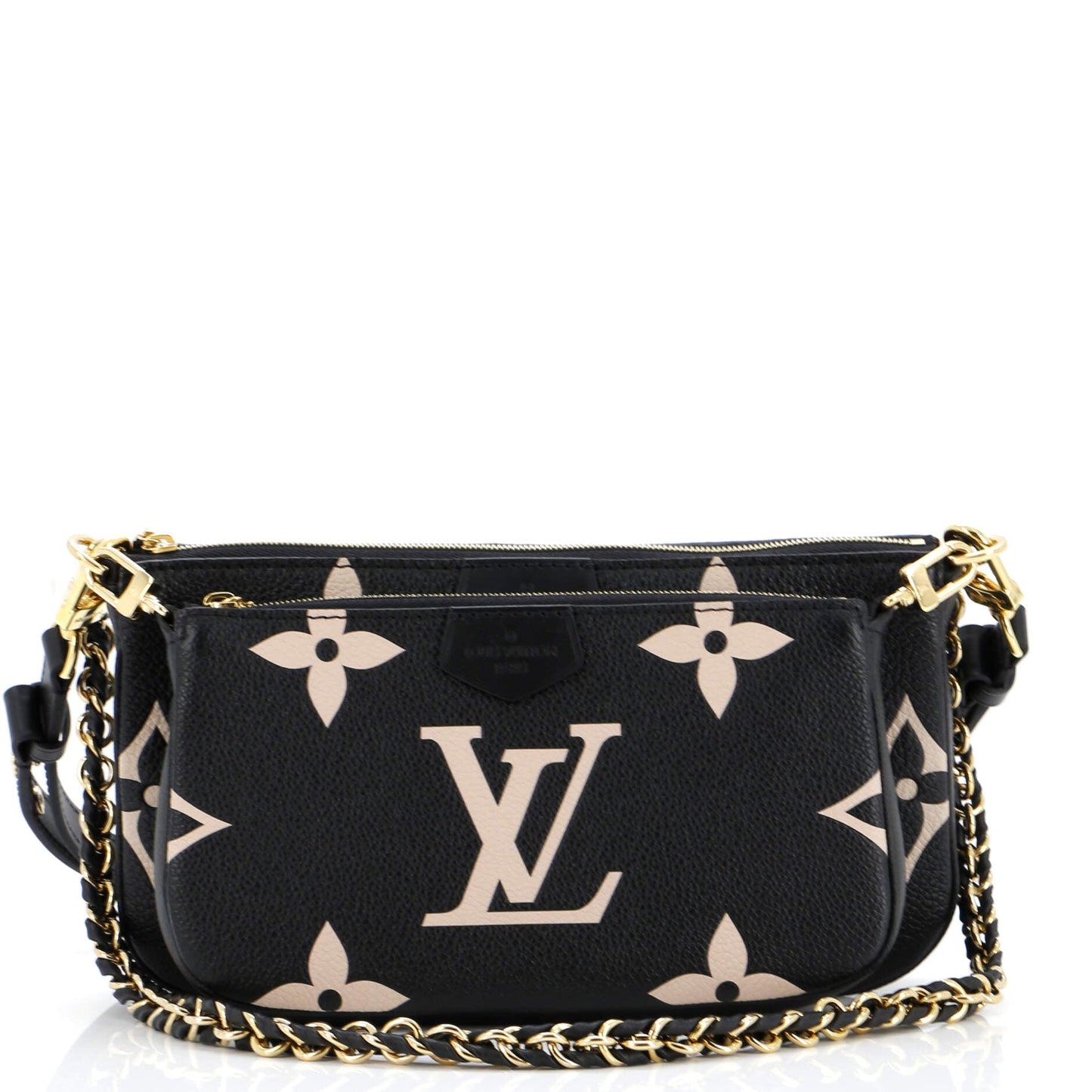 Louis Vuitton Multi Pochette Accessoires Bicolor Empreinte Giant Shoulder Monogram Shoulder Bag