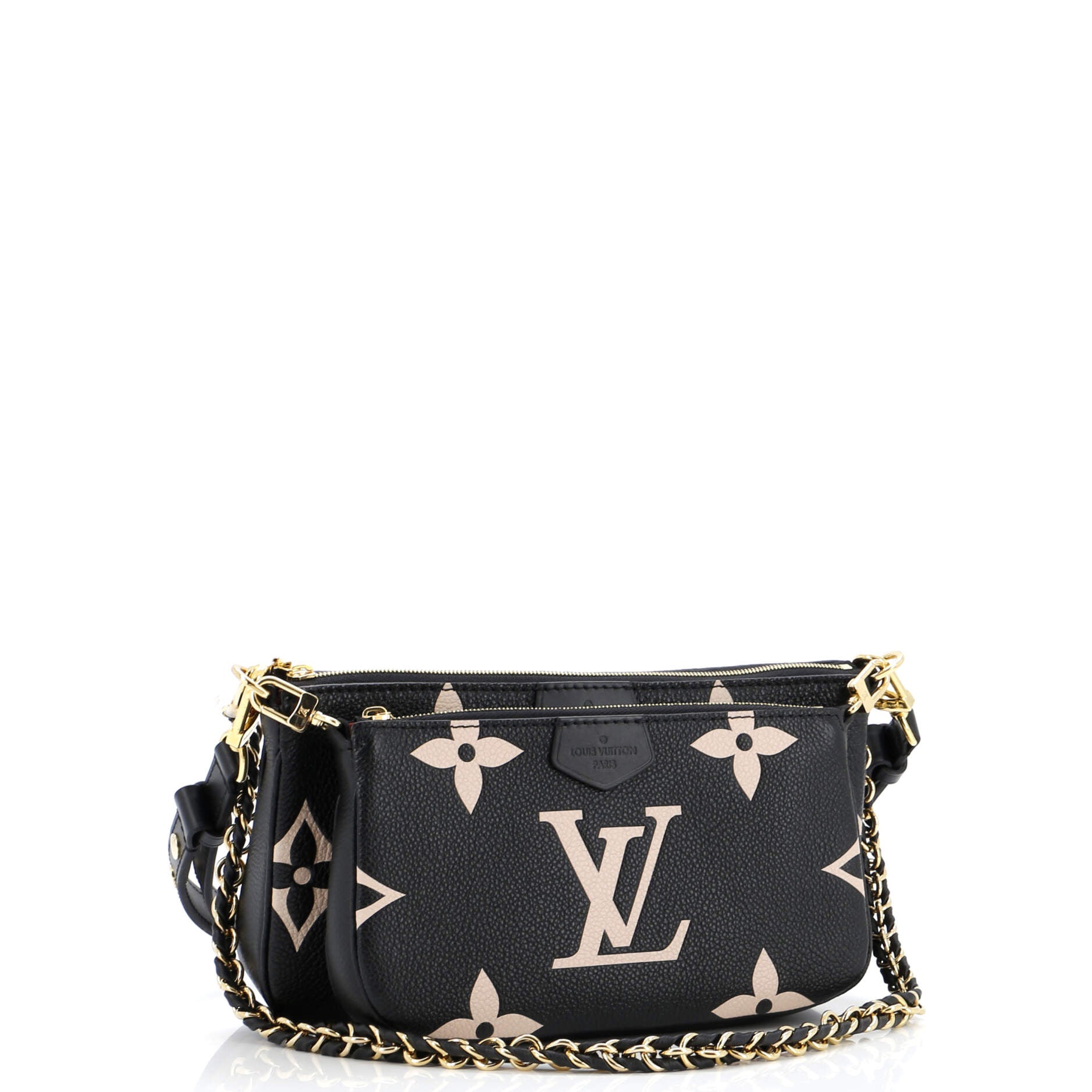 Louis Vuitton Multi Pochette Accessoires Bicolor Empreinte Giant Shoulder Monogram Shoulder Bag